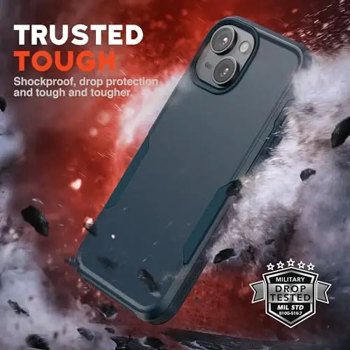 NTG【2023 New Designed for iPhone 15 Case, Heavy-Duty Tough Slim Shockproof [2 Layer Structure][Military Grade Protection] Phone Case for iPhone 15 (6.1 Inch), Blue - 2