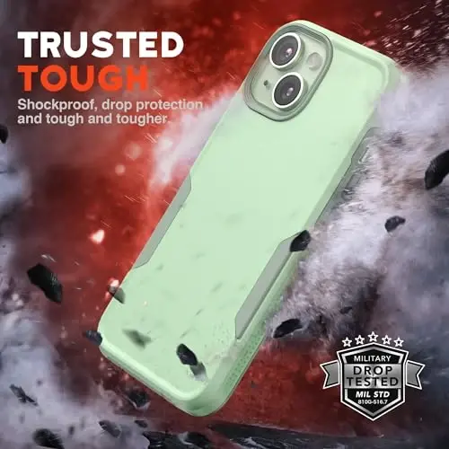 NTG【2023 New Designed for iPhone 15 Case, Heavy-Duty Tough Slim Shockproof [2 Layer Structure][Military Grade Protection] Phone Case for iPhone 15 (6.1 Inch), Green - 2