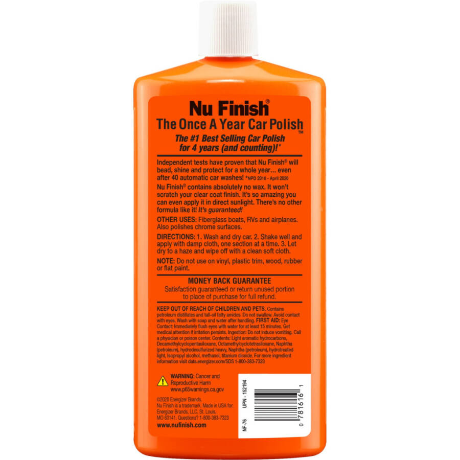 Nu Finish NF 76 Once A Year Liquid Car Polish, 16 oz - 6