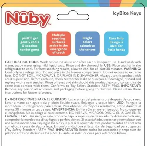 Nuby Ice Gel Teether Keys - 5