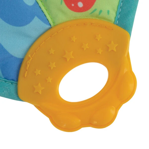 Nuby Teething Blankie and Teether Toy for Babies, Unisex Baby Accessories, Frog Design - 6