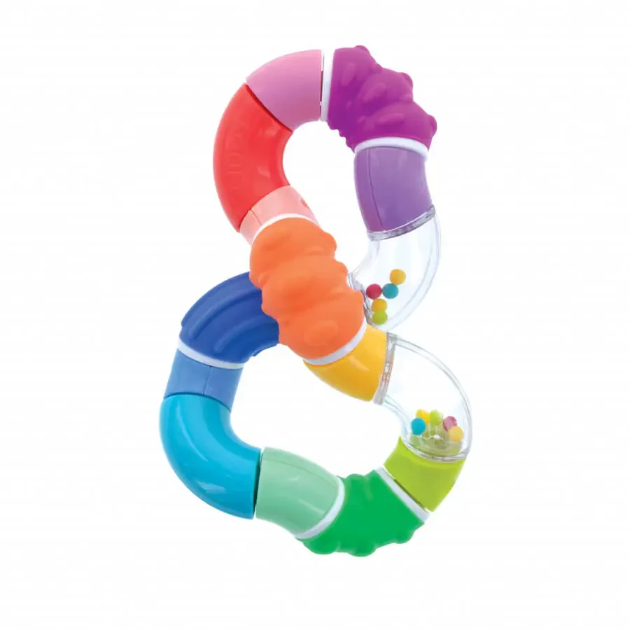 Nuby Twista chaqaloqlar uchun tishlagich o'yinchoq, rangli dizayn - 4