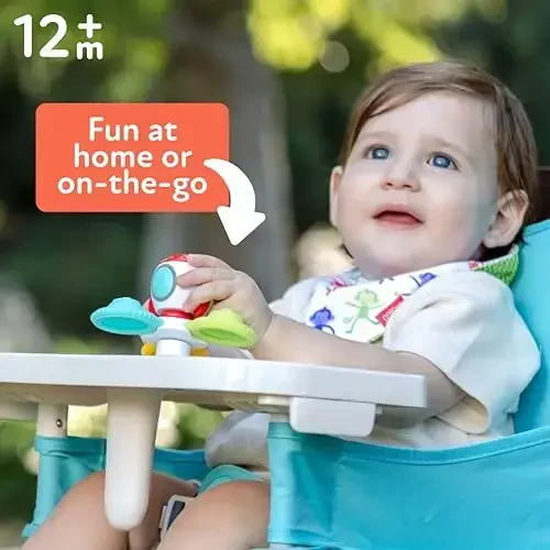 Nuby Suction Spinner Toys with Spinning Poppers – 3 Pack Baby Fidget Toys for High Chair & Bath, Space Theme, 12m+ - 5