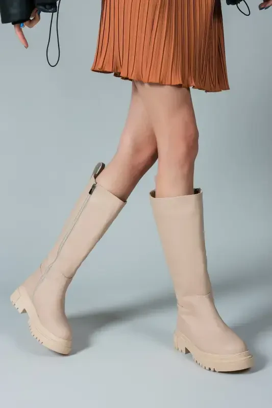 Nude Cilt Kadın Çizme 0012360-Nude Cilt - RICCON