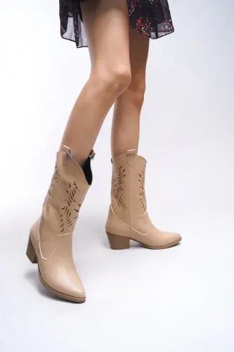 Nude Skin Woman Boot 00127001-Nude Skin - 5