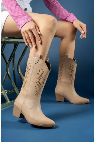 Nude Skin Woman Boot 00127001-Nude Skin - 6