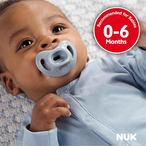 NUK Comfy Orthodontic Pacifiers, 0-6 Months, Timeless Collection, 5 Count (Pack of 1) - 1