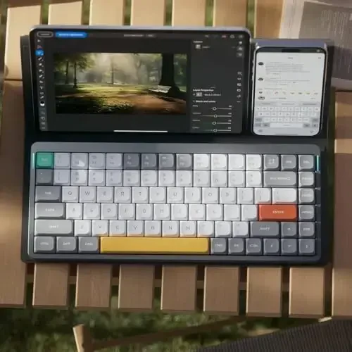 nuphy Air75 V2 Portativ 75% Mexanik Klaviatura,Simsiz Klaviatura,Bluetooth/2.4G/USB-C RGB Oʻyin Klaviaturalarini Qoʻllab-quvvatlaydi,Windows/Mac OS/Linux Tizimlari bilan Mos Grey-Gateron Aloe Switch - NUPHY (1)