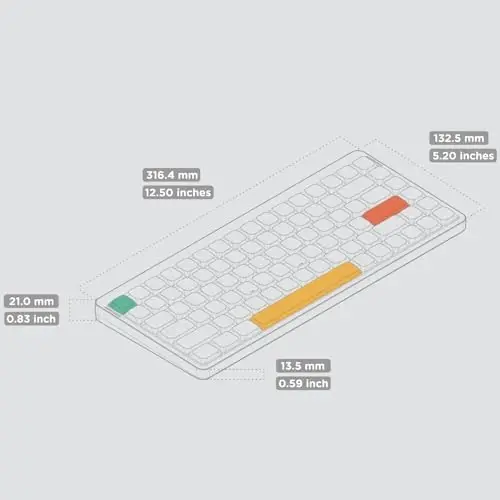 nuphy Air75 V2 Portativ 75% Mexanik Klaviatura,Simsiz Klaviatura,Bluetooth/2.4G/USB-C RGB Oʻyin Klaviaturalarini Qoʻllab-quvvatlaydi,Windows/Mac OS/Linux Tizimlari bilan Mos Grey-Gateron Aloe Switch - 3