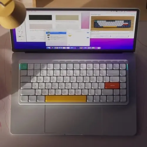 nuphy Air75 V2 Portativ 75% Mexanik Klaviatura,Simsiz Klaviatura,Bluetooth/2.4G/USB-C RGB O'yin Klaviatura,Windows/Mac OS/Linux Tizimlari bilan Mos keladi Oq-Gateron Brown Kaliti - 3