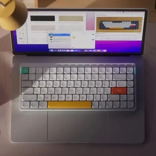 nuphy Air75 V2 Portable 75% Mechanical Keyboard,Wireless Keyboard,Supports Bluetooth/2.4G/USB-C RGB Bluetooth Keyboards,Compatible with Windows/Mac OS/Linux Systems White-Gateron Blue Switch - 4