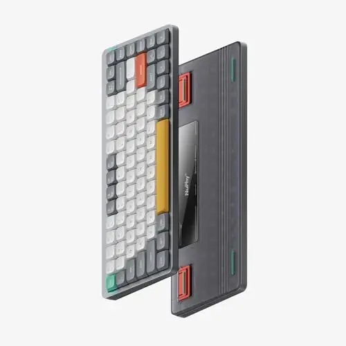 nuphy Air75 V2 Portable 75% Mechanical Keyboard,Wireless Keyboard,Supports Bluetooth/2.4G/USB-C RGB Gaming Keyboards,Compatible with Windows/Mac OS/Linux Systems Grey-Gateron Red Switch - 2