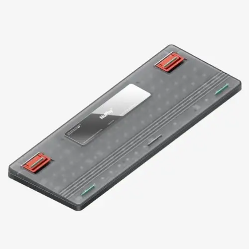 nuphy Air96 V2 Wireless Mechanical Keyboard,100 Keys RGB Backlit Keyboard,Supports Bluetooth 5.1,2.4G and Wired Connection,for PC/Laptop/Windows/Mac -Grey Gateron Red Switch - 2