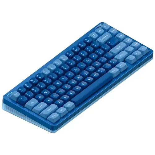nuphy Halo75 V2 Mechancial Gaming Kyeboard,75% Wireless Hot Swappable Bluetooth Keyboard,83 Kyes RGB Backlit Keyboard,Support Bluetooth/2.4GHz/USB-C-Blue Blush Switch - NUPHY