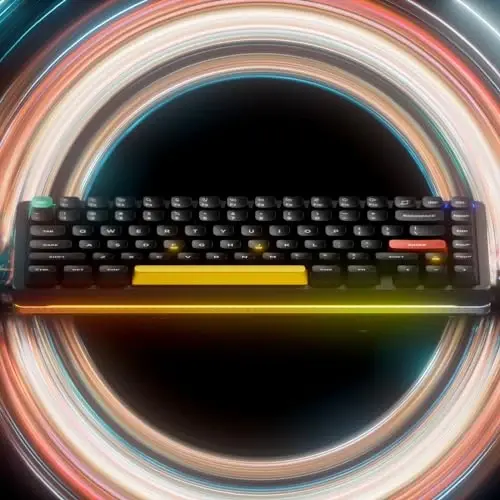 nuphy Halo75 V2 Mechancial Gaming Kyeboard,75% Wireless Hot Swappable Bluetooth Keyboard,83 Kyes RGB Backlit Keyboard,Support Bluetooth/2.4GHz/USB-C (Black, Mint (37gf)) - 3
