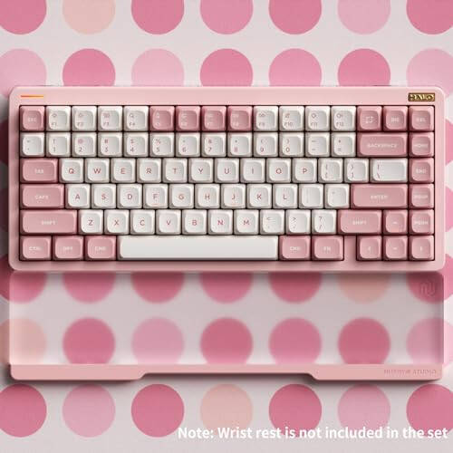 nuphy Halo75 V2 Mechancial Gaming Kyeboard,75% Wireless Hot Swappable Bluetooth Keyboard,83 Kyes RGB Backlit Keyboard,Support Bluetooth/2.4GHz/USB-C (Pink, Lemon (55gf)) - 4