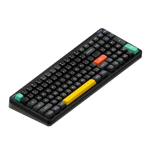 Nuphy Halo96 V2 Wireless Keyboard, Gasket Structure, 96% Hot Swappable Gaming Keyboard, 99 Keys RGB Backlit Mechanical Keyboard, Support QMK/VIA, Bluetooth/USB-C/2.4GHz-Black, Mint Switches (37gf) 