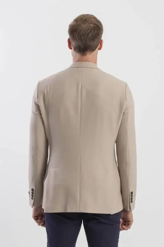 Nur pardasi Slim Fit naqshli yelkalari uchirilgan ko'ylagi - 4