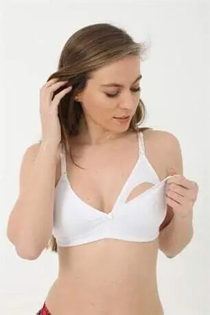 Nursing Bra 3 Pack Mixed Colors Cotton - BÜYÜKBEDENIZ (1)