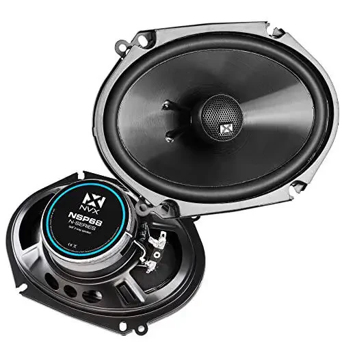 NVX® NSP68 6x8 Car Speakers, 540W Max, 180W RMS, 2-Way Coaxial w/Silk Dome Tweeters & Built-in X-Overs, Easy to Install in Cars/Trucks/Doors (Pair) - 1