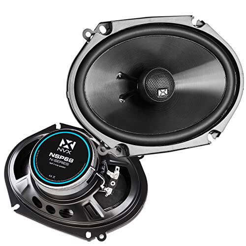 NVX® NSP68 6x8 Car Speakers, 540W Max, 180W RMS, 2-Way Coaxial w/Silk Dome Tweeters & Built-in X-Overs, Easy to Install in Cars/Trucks/Doors (Pair) - 1