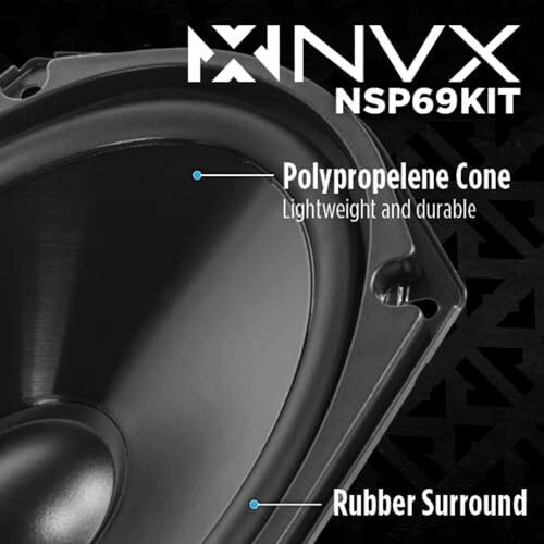 NVX® NSP69KIT 6x9 Car Speakers, 920W Max, 320W RMS, 2-Way Component System w/Silk Dome Tweeters & Passive X-Overs, Easy to Install in Cars/Trucks/Doors (Pair) - 2