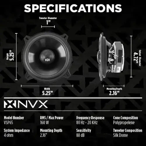 NVX VSP525 480W Peak (180W RMS) 5.25