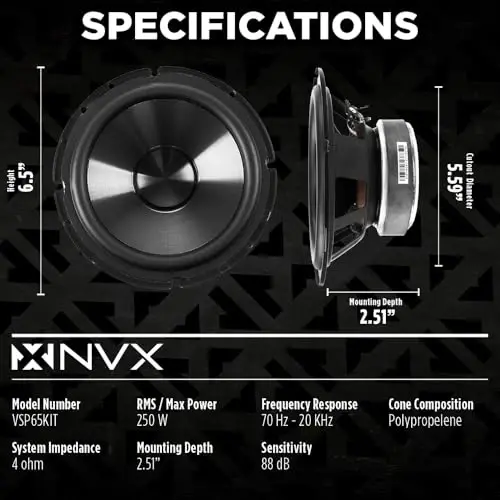 NVX VSP65KIT 750W Peak (250W RMS) 6.5