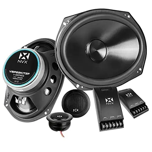 NVX VSP69KIT2F 900W Peak (300W RMS) 6x9 2-OModazone V-Series 2 tomonlama komponentli karnaylar tizimi 25 mm ipak gumbazli tvitterlar bilan - NVX
