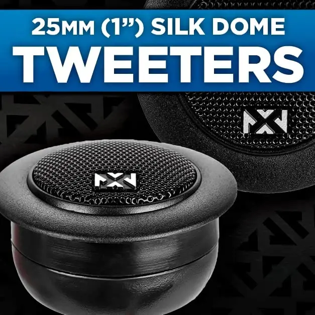 NVX VSP69KIT2F 900W Peak (300W RMS) 6x9 2-OModazone V-Series 2-Way Component Speaker System with 25mm Silk Dome Tweeters - 4