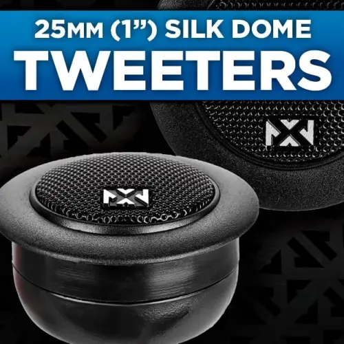 NVX VSP69KIT2F 900W Peak (300W RMS) 6x9 2-OModazone V-Series 2-Way Component Speaker System with 25mm Silk Dome Tweeters - 4