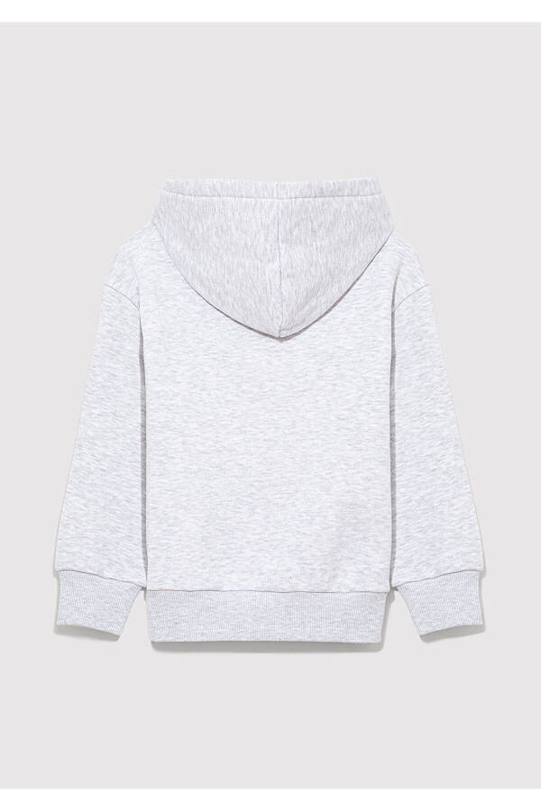 NY Baskılı Gri Sweatshirt 6S10065-88467 - 2