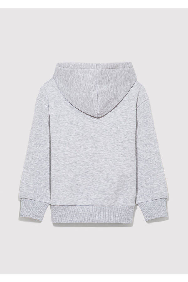 NY Baskılı Gri Sweatshirt 6S10065-88467 - 4