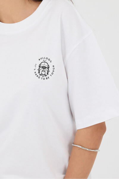 Nyc Bulldog Yazılı Kısa Kollu Oversize T-shirt P1182-i12 - 3