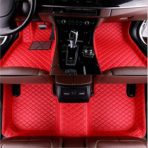 NYCFMMY Custom Car Floor Mat for Land Rover Defender,Discovery,Discovery Sport,LR2,LR3,LR4,Range Rover,Range Rover Evoque,Range Rover Sport,Range Rover Velar Non-Slip (Red) - 1