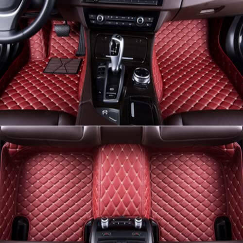 NYCFMMY Custom Car Floor Mat for Land Rover Defender,Discovery,Discovery Sport,LR2,LR3,LR4,Range Rover,Range Rover Evoque,Range Rover Sport,Range Rover Velar Non-Slip (Wine Red) - 1