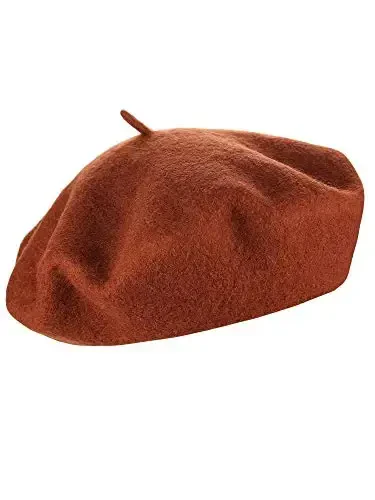 NYFASHION101 French Style Lightweight Casual Classic Solid Color Wool Beret - NYFASHION101 (1)
