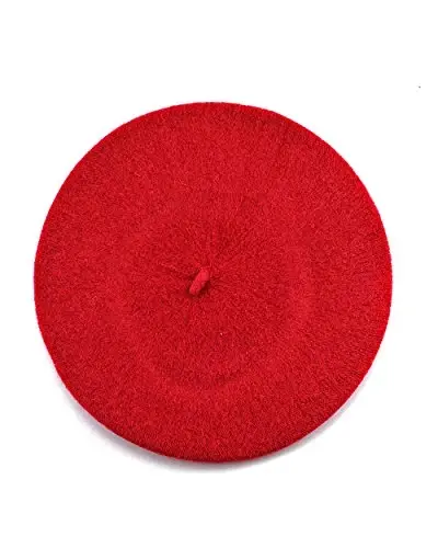 NYFASHION101 French Style Lightweight Casual Classic Solid Color Wool Beret - 1