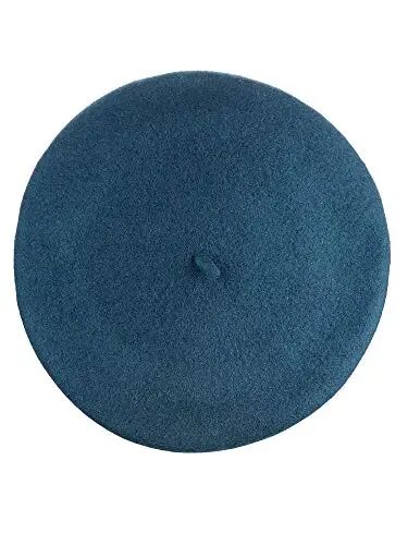 NYFASHION101 Fransuzcha uslubidagi yengil oddiy klassik bir rangli jun beret - 1