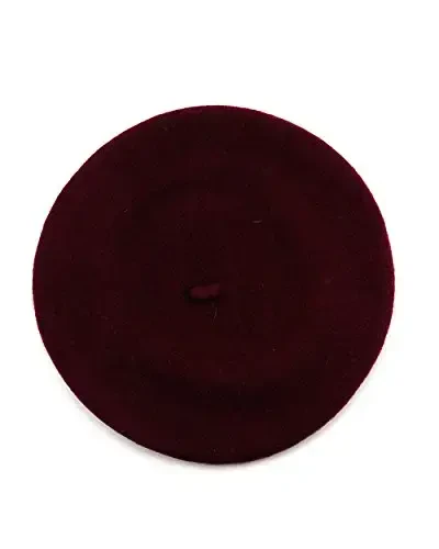 NYFASHION101 French Style Lightweight Casual Classic Solid Color Wool Beret - 1