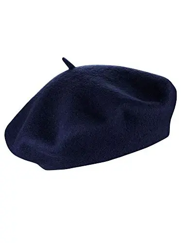 NYFASHION101 French Style Lightweight Casual Classic Solid Color Wool Beret - NYFASHION101 (1)
