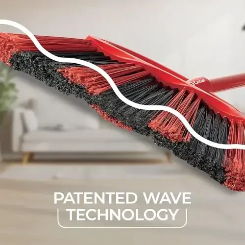 O-Cedar One Sweep Broom with Step-On Dustpan | Remove 99% with One Sweep | Lightweight Quiet Cleaning Tool | Ideal for Pet Owners - O-Cedar (1)