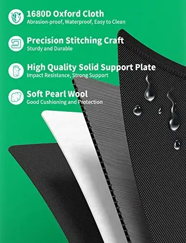 Oasser Trunk Organizer Cargo Organizer Trunk Storage Waterproof Collapsible Durable Multi Compartments with Foldable Cover Aluminium Alloy Handle Reflective Strip (Large, Black) - 5