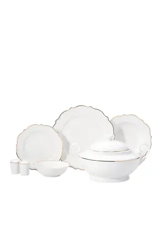 Обеденный набор Eliza Collection 60 предметов золотого цвета - 1