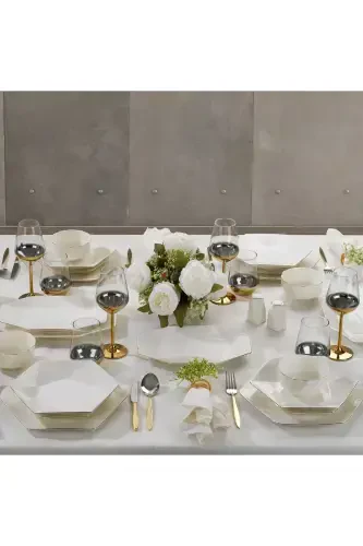 Обеденный набор Hexa 56 предметов Gold - 7