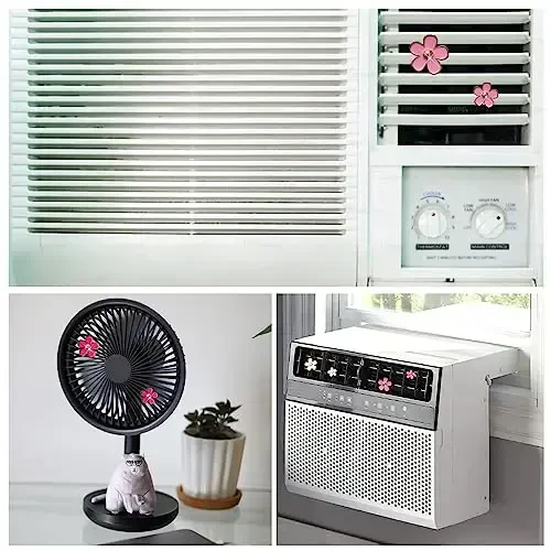 OBTANIM 6 dona mashina havo chiqarish klipi Rangli ромашка guli Mashina havo тозалагич klipi Havo тозалагич chiqishi klipi avtomobil ichki bezatish uchun 3 dona to'ldiruvchi planshet bilan (2 o'lcham, oq, pushti, - 5