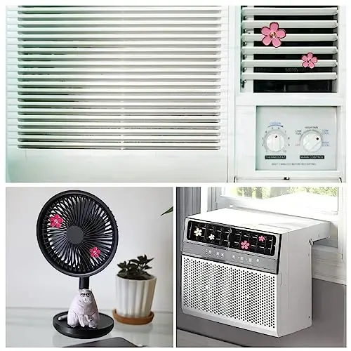 OBTANIM 6 dona mashina havo chiqarish klipi Rangli ромашка guli Mashina havo тозалагич klipi Havo тозалагич chiqishi klipi avtomobil ichki bezatish uchun 3 dona to'ldiruvchi planshet bilan (2 o'lcham, oq, pushti, - 5