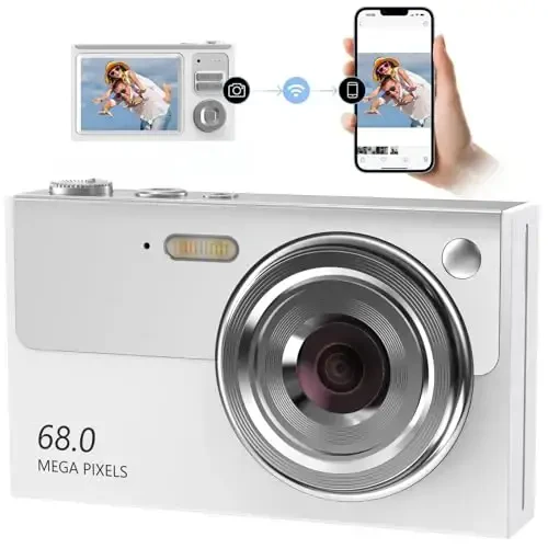 Ocakuiter Digital Camera, 4K Kids Camera, 16X Zoom, Point and Shoot Digital Camera with 32GB Card, Portable Small Camera with Autofocus for Kids Teens Beginners - 6