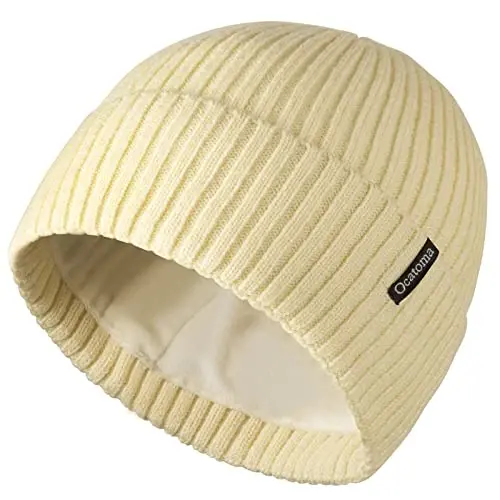 Ocatoma Beanie erkaklar ayollar uchun iliq qishki trikotaj manjetli beanie yumshoq iliq chang'i shapkalari Unisex - OCATOMA