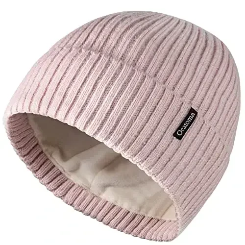 Ocatoma Beanie erkaklar ayollar uchun issiq qishki trikotaj manjetli shapka yumshoq issiq chang'i shlyapalari Unisex - 1